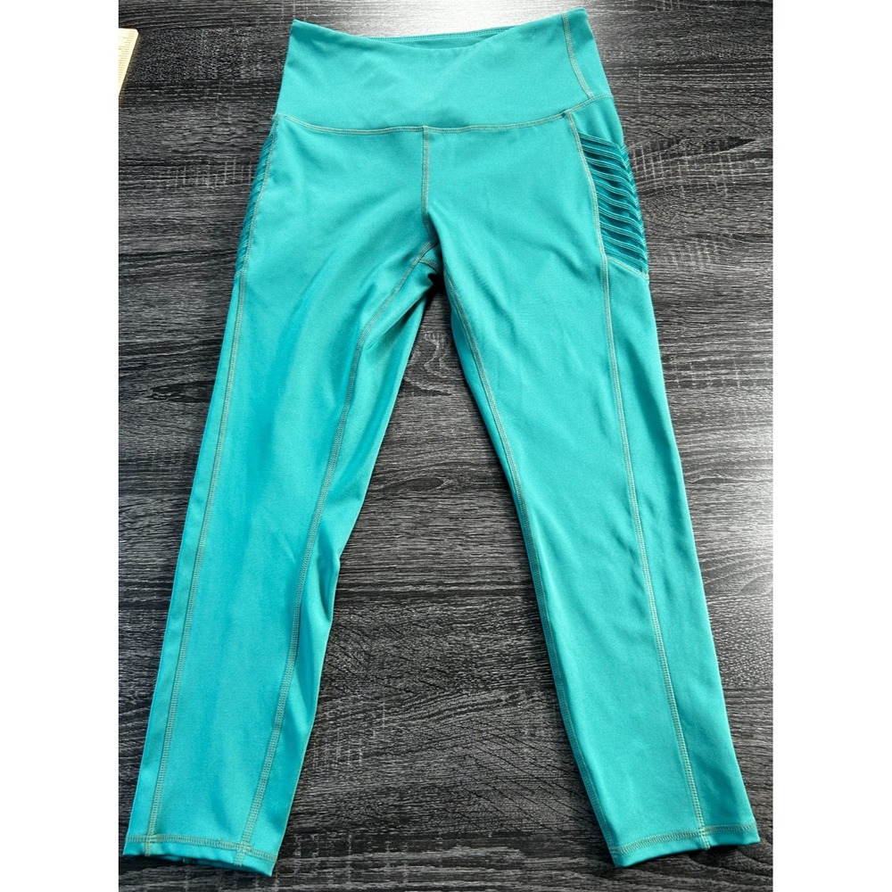 LegEnd Active‎ Teal High Rise Capri Leggings Women's M Athleisure Stretch